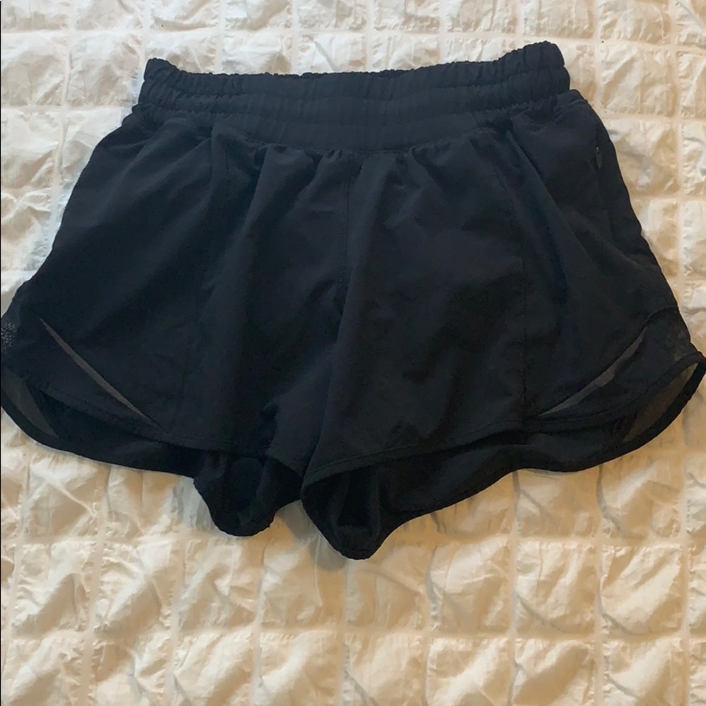 black Lululemon shorts